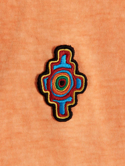 Marcelo Burlon County Of Milan Marcelo Burlon Sunset Cross T Shirt In Orange