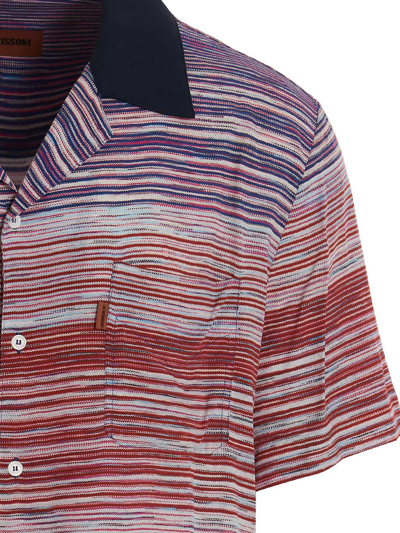 Shop Missoni Striped Viscose Shirt In Multicolour