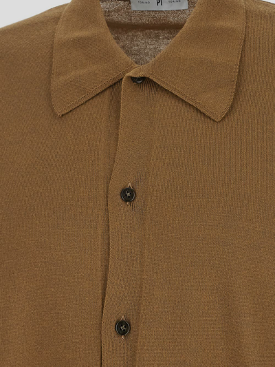 Shop Pt Torino Shirt In Brown