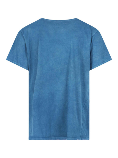 Shop Greg Lauren Print T-shirt In Blue