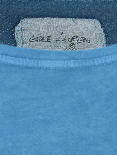 Shop Greg Lauren Print T-shirt In Blue