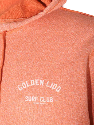 Shop Golden Goose Orange Cotton Blend Sweatshirt