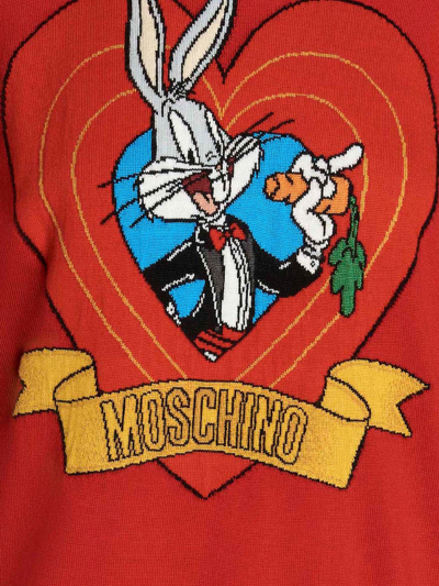 Shop Moschino Bugs Bunny Sweater In Red