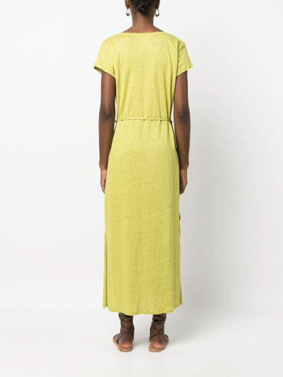 Shop Majestic Cotton Blend Maxi Dress In Yellow