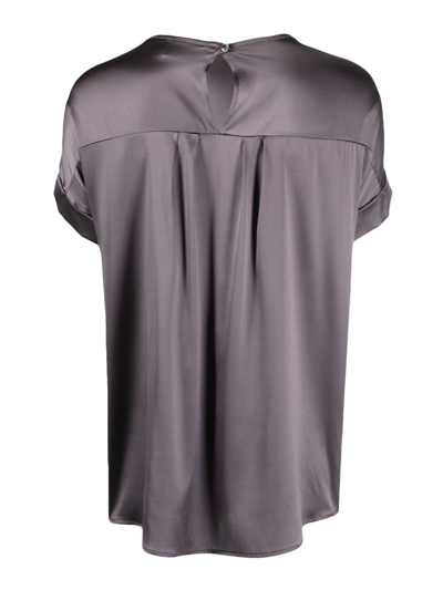 Shop Snobby Sheep Silk Crewneck Top In Grey