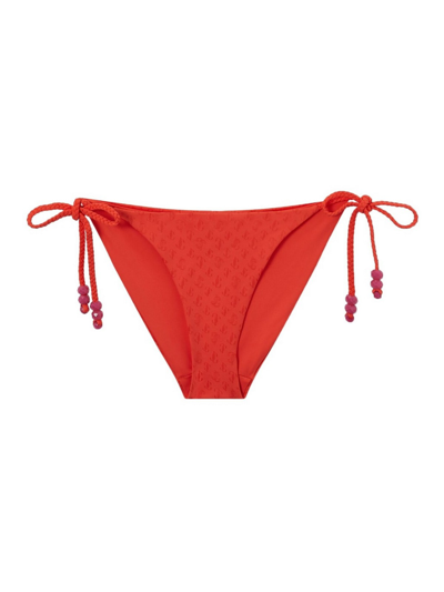 Shop Jimmy Choo Logo All Over Bikini Briefs In Red