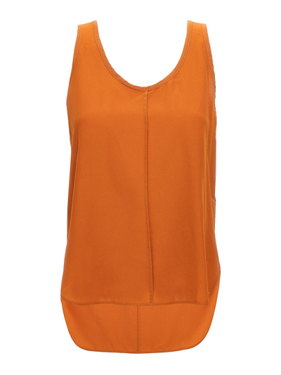 Shop Nude Silk Tank Top In Orange
