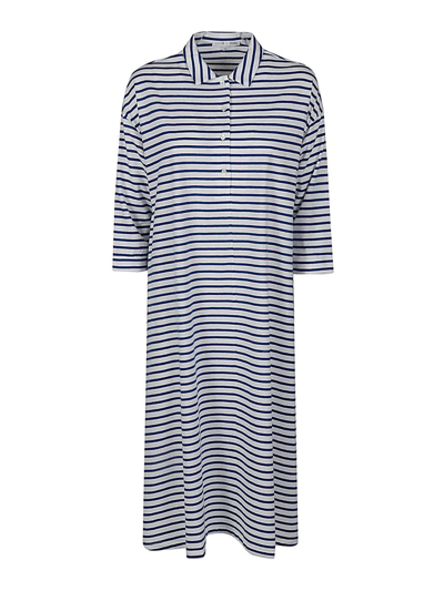 Shop Shirt C-zero Cotton Polo Dress In Blue