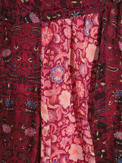Shop Isabel Marant Fuchsia Silk Oda Skirt In Multicolour