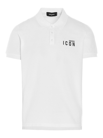 Shop Dsquared2 Icon Polo Shirt In White