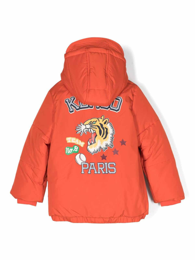 Shop Kenzo Keno Club D2 Puffer Jacket In Orange