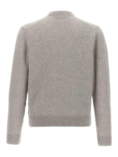 Shop Maison Kitsuné Baby Fox Sweater In Grey