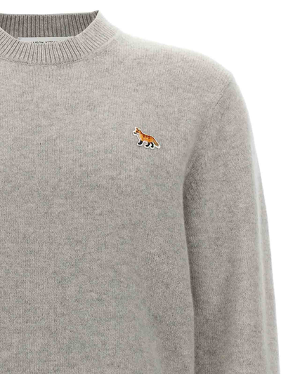 Shop Maison Kitsuné Baby Fox Sweater In Grey