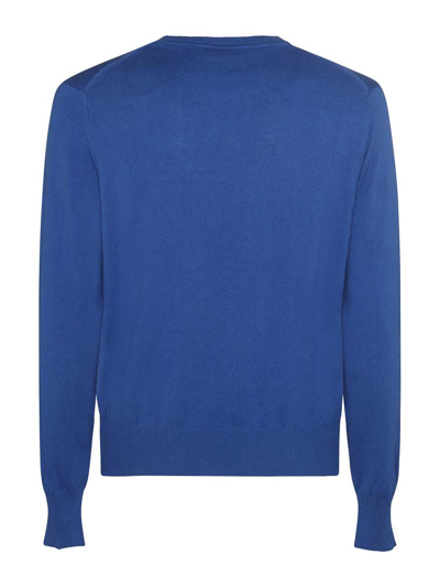 Shop Vivienne Westwood Ocean Cotton And Cashmere Blend Sweater In Dark Blue