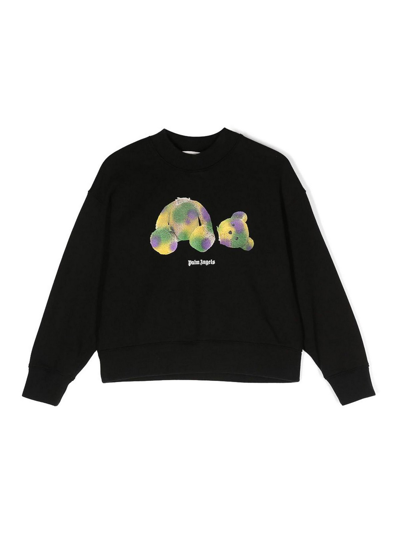 Palm Angels Logo-print Cotton Sweatshirt In Black
