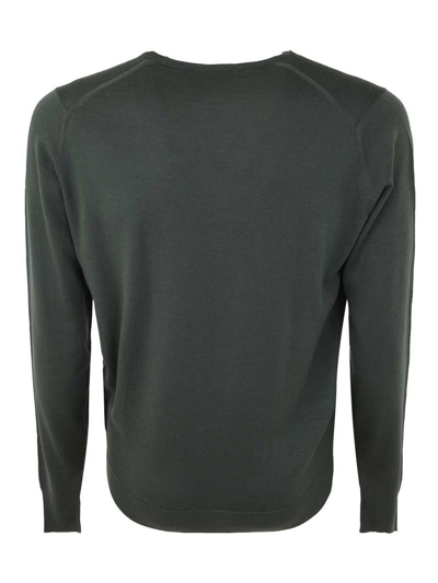 Shop John Smedley Marcus Long Sleeves Crew Neck Pullover In Green