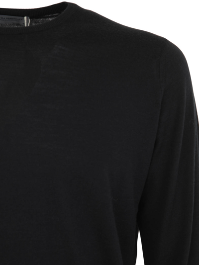 Shop John Smedley Marcus Long Sleeves Crew Neck Pullover In Black