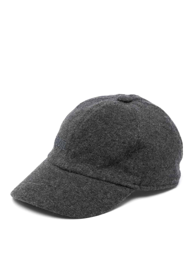 Shop Missoni Cashmere Baseball Cap In Grey