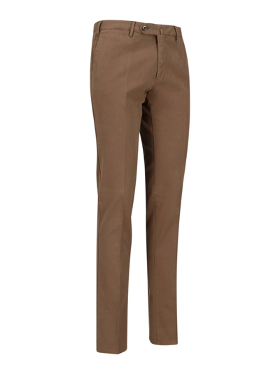 Shop Pt Torino Slim Pants In Brown