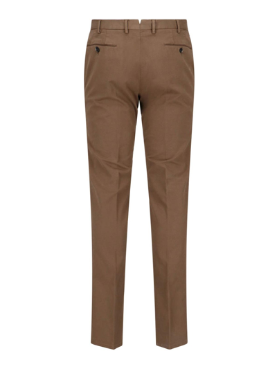 Shop Pt Torino Slim Pants In Brown