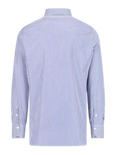 Shop Finamore 1925 Striped Shirt In Blue
