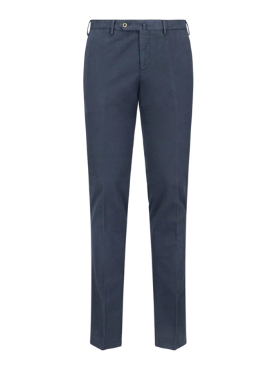 Pt Torino Slim Light Stretch Gabardine Pants In Blue