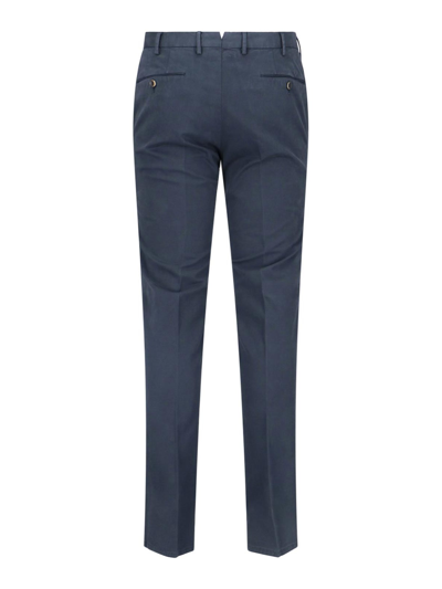 Pt Torino Slim Light Stretch Gabardine Pants In Blue
