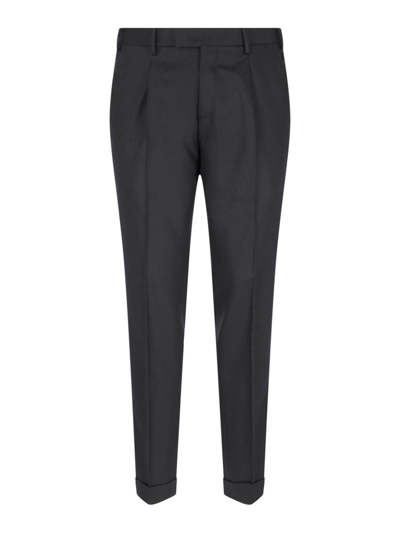 Shop Pt Torino Straight Trousers In Black