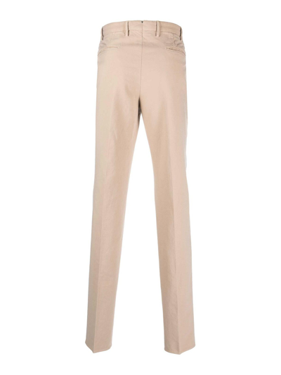 Incotex Trousers Back Pockets Belt Loops Side Pockets In Beige