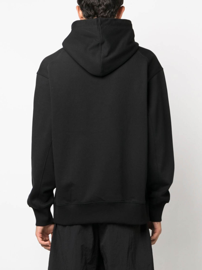 Shop Y-3 Organic-cotton Logo Hoodie In Black