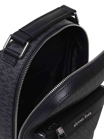Shop Michael Michael Kors Logo Backpack In Black