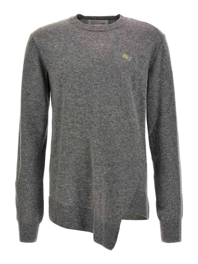Shop Comme Des Garçons Comme Des Garcons Shirt X Lacoste Sweater In Gris