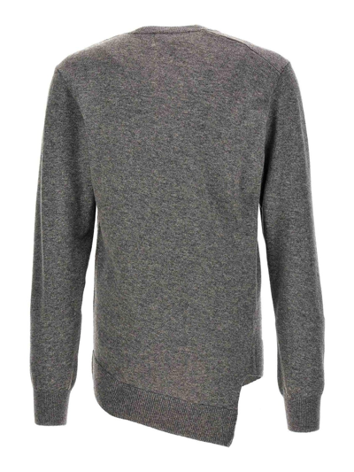 Shop Comme Des Garçons Comme Des Garcons Shirt X Lacoste Sweater In Gris