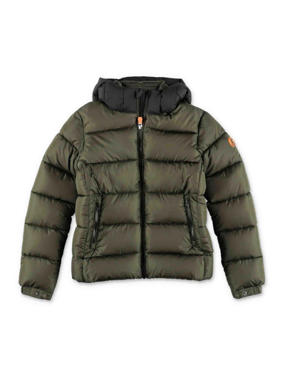 Shop Save The Duck Boy Padded Jacket In Green