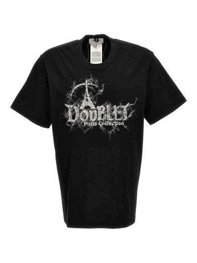 Shop Doublet Logo Embroidery T-shirt In Negro