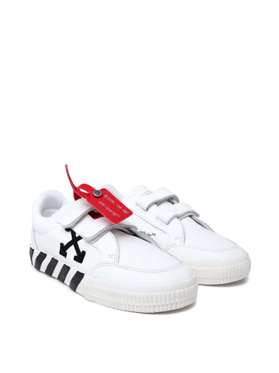 Shop Off-white Sneaker Vulcaniz. Velcro In White
