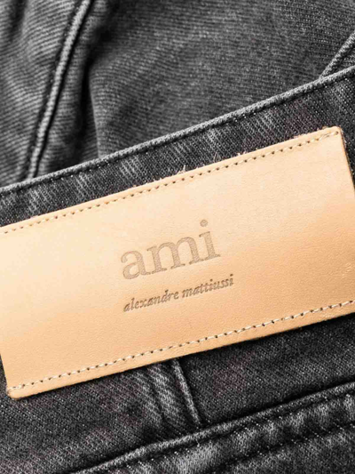 Shop Ami Alexandre Mattiussi Mid-rise Straight-leg Jeans In Negro