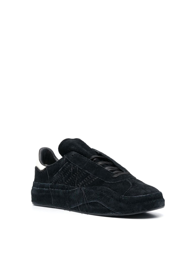 Shop Y-3 Suede Low-top Sneakers In Black