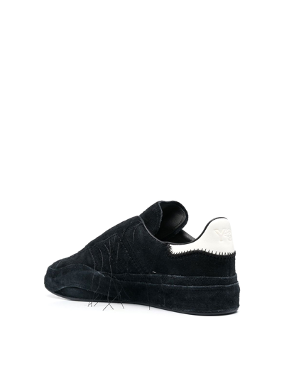 Shop Y-3 Suede Low-top Sneakers In Black