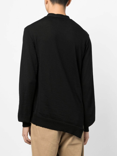 Shop Comme Des Garçons Asymmetric Cardigan In Black