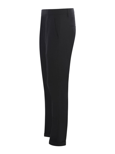 Dondup Wool Trousers With Belt Loops And Pockets In Grey