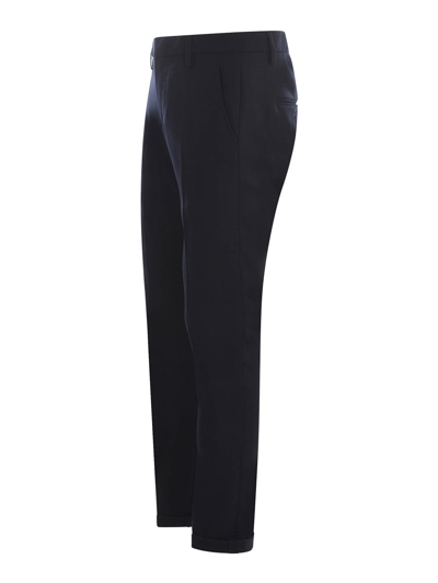 Dondup Gaubert Slim Flannel Trousers In Azul