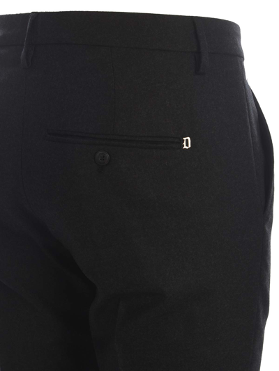 Dondup Wool Trousers With Belt Loops And Pockets In Grey