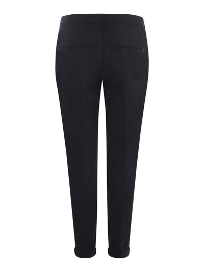 Dondup Gaubert Slim Flannel Trousers In Azul