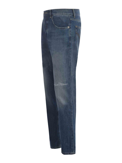 Dondup Dian Straight-leg Distressed Jeans In Blue