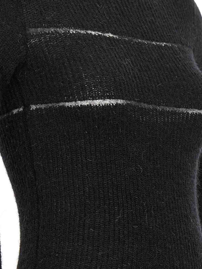 Msgm Knitwear Sweater Organza Insert In Black