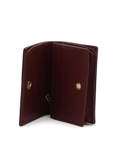 Shop Etro Leather-canvas Cardholder In Brown
