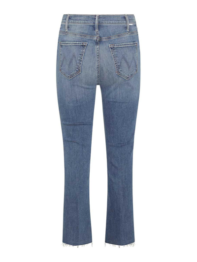 Shop Mother Blue Denim Crop Jeans