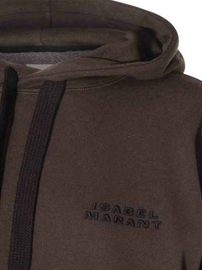 Shop Isabel Marant Faded Black Cotton Blend Sweatshirt