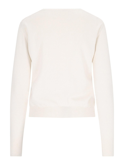 Vivienne Westwood Bea Logo Cotton & Cashmere Sweater In White